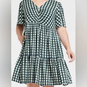 Ava+ Viv plus size flutter sleeve ruffle‎ tiered dress. NWT . Retail 30